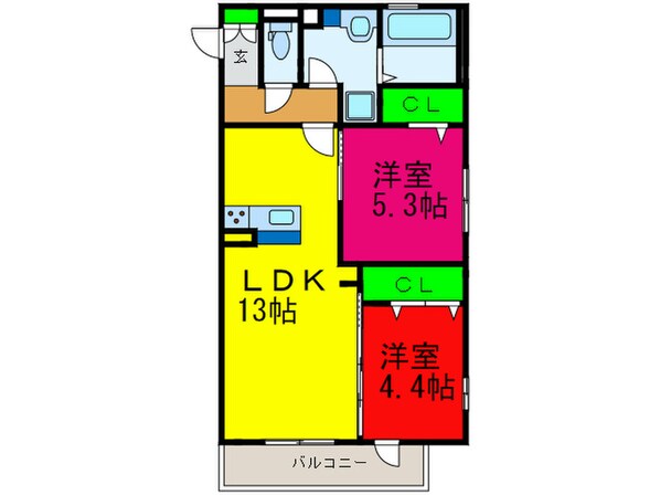 フロレゾンの物件間取画像